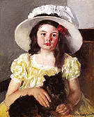 Francoise with a Black Dog c1880 By Mary Cassatt