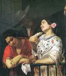 On the Balcony During the Carnival 1873 By Mary Cassatt