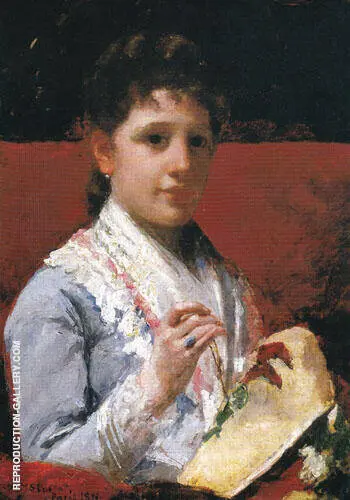 Mary Ellison Embroidering 1877 By Mary Cassatt