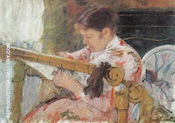 Lydia Working at a Tapestry Frame c1881 By Mary Cassatt