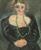 Woman with Green Necklace c1927 012 Large By Chaim Soutine