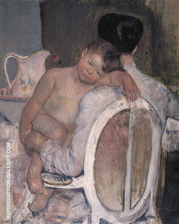 Mother Holding a Child in Her Arms c1890 | Oil Painting Reproduction