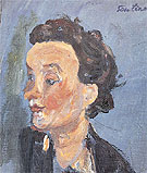 English Girl in Blue c1937 By Chaim Soutine