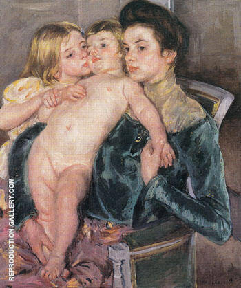 The Caress 1902 by Mary Cassatt | Oil Painting Reproduction