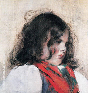 Head of a Child by Mary Cassatt | Oil Painting Reproduction