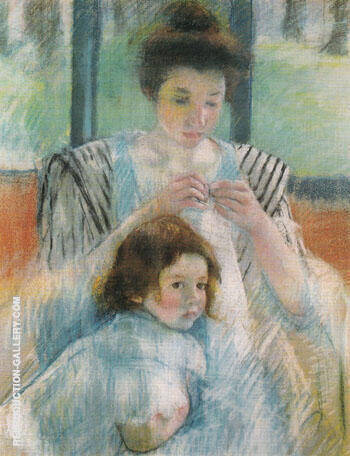 Mother and Child 1900 B by Mary Cassatt | Oil Painting Reproduction