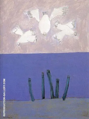 Birds Over Sea Sky 1957 By Milton Avery