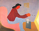 Female Painter 1945 By Milton Avery