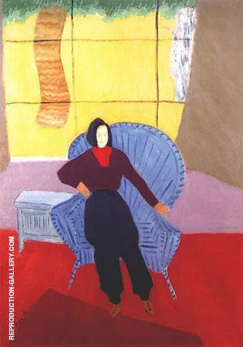 Girl In Wicker Chair 1944 By Milton Avery