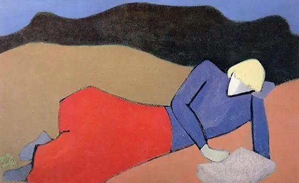 Reclining Reader 1950 By Milton Avery