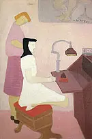Two Figures at Desk 1944 By Milton Avery