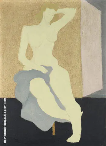 Nude with Blue Cloth 1944 By Milton Avery