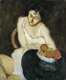 Sally Avery with Still Life 1926 By Milton Avery