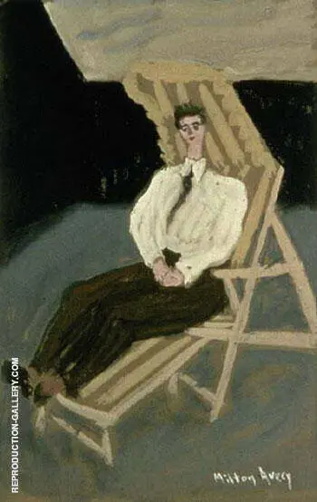 Seated Figure on Deck Chair 1942 By Milton Avery