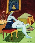 Seated Woman in Blue By Milton Avery