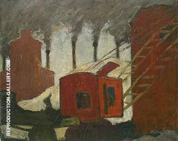 Smokestacks c1930 By Milton Avery