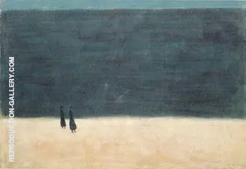 Walkers by the Sea 1954 By Milton Avery
