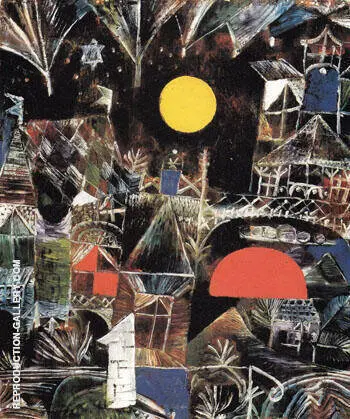 Moonrise and Sunset 1919 By Paul Klee