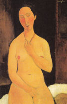 Seated Nude with Necklace 1917 By Amedeo Modigliani