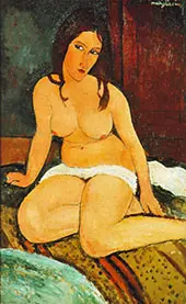 Seated Nude 1917 By Amedeo Modigliani