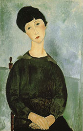 Young Girl 1918 By Amedeo Modigliani