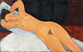 Nude with Necklace 1917 By Amedeo Modigliani