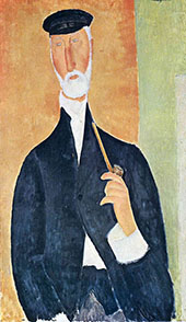 Man with Pipe The Notary of Nice 1918 By Amedeo Modigliani