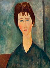 Woman with Blue Eyes 1918 By Amedeo Modigliani