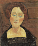 Woman with Red Hair and Blue Eyes 1917 By Amedeo Modigliani