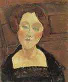 Woman with Red Hair and Blue Eyes 1917 By Amedeo Modigliani