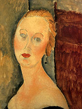 Germaine Survage with Earrings 1918 By Amedeo Modigliani