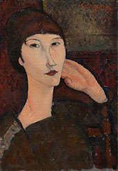 Adrienne Woman with Bangs 1917 By Amedeo Modigliani