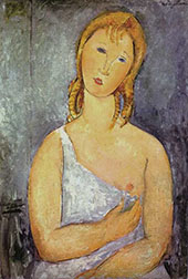 Girl in a White Chemise 1918 By Amedeo Modigliani