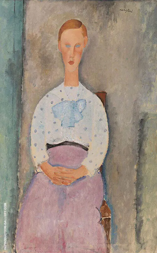 Jeanne fille au Corsage a Pois 1919 By Amedeo Modigliani