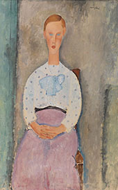 Jeanne fille au Corsage a Pois 1919 By Amedeo Modigliani