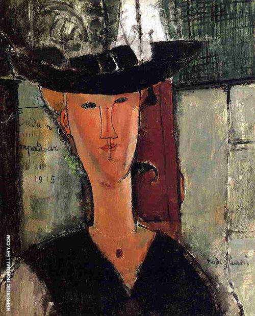 Madame Pompadour 1915 by Amedeo Modigliani | Oil Painting Reproduction