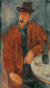 Man with a Wine Glass By Amedeo Modigliani