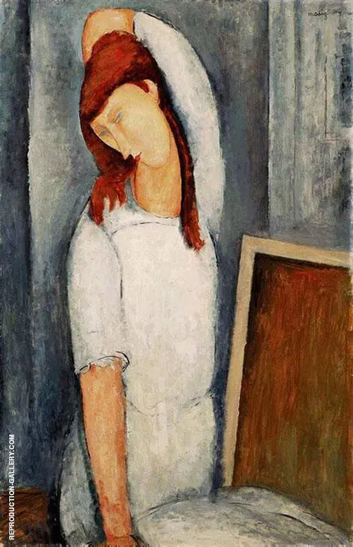 Portrait of Jeanne Hebuterne, Left Arm Behind Head 1919 By Amedeo Modigliani