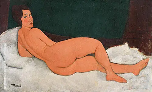 Nu Couche, Nude Looking Over Her Right Shoulder 1917 By Amedeo Modigliani