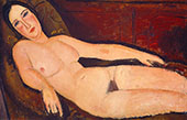 Nude on a Divan 1918 By Amedeo Modigliani