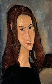 Portrait of Jeanne Hebuterne Head in Profile 1918 By Amedeo Modigliani