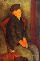 Seated Boy with Cap 1918 By Amedeo Modigliani