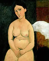 Seated Nude 1917 A By Amedeo Modigliani