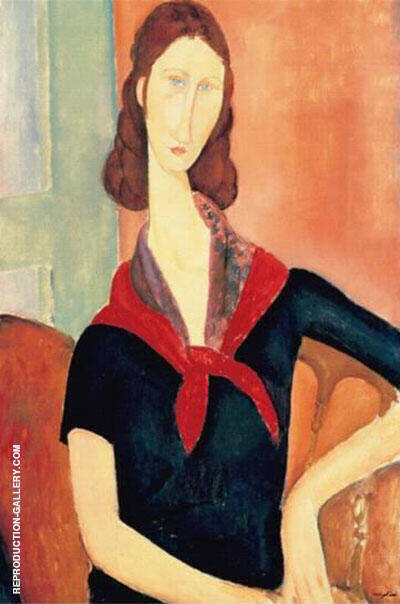 Young Woman with Scarf by Amedeo Modigliani | Oil Painting Reproduction