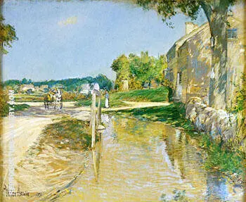 A Country Road By Childe Hassam