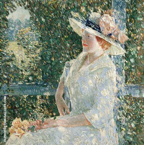 An Outdoor Portrait of Miss Weir 1909 By Childe Hassam
