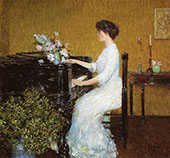 At The Piano By Childe Hassam