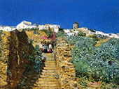 Church Procession Spanish Steps c1883 By Childe Hassam