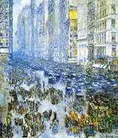 Fifth Avenue in Winter 1919 A By Childe Hassam