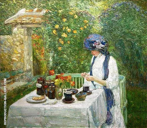 French Tea Garden 1910 By Childe Hassam